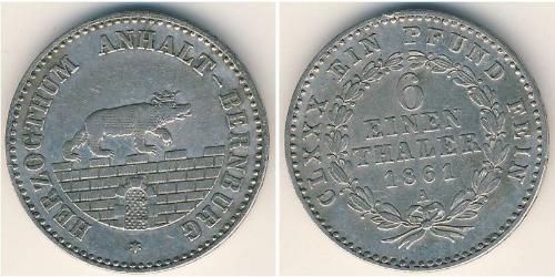 1/6 Thaler States of Germany Silber 