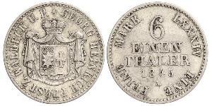 1/6 Thaler Waldeck (1180 - 1918) Silber Georg II. (Waldeck-Pyrmont)