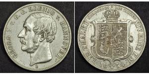1/6 Thaler Kingdom of Hanover (1814 - 1866) Silver George V of Hanover (1819 - 1878)