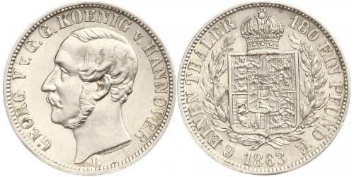 1/6 Thaler Kingdom of Hanover (1814 - 1866) Silver George V of Hanover (1819 - 1878)