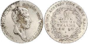 1/6 Thaler Kingdom of Prussia (1701-1918) Silver Frederick William III of Prussia (1770 -1840)