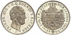 1/6 Thaler Kingdom of Saxony (1806 - 1918) Silver Frederick Augustus II of Saxony