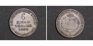 1/6 Thaler Landgraviate of Hesse-Kassel (1567 - 1806) Silver 