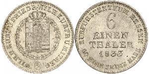 1/6 Thaler Landgraviate of Hesse-Kassel (1567 - 1806) 銀 