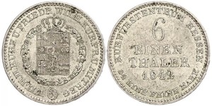 1/6 Thaler Landgraviate of Hesse-Kassel (1567 - 1806) 銀 
