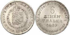 1/6 Thaler Landgraviate of Hesse-Kassel (1567 - 1806) 銀 