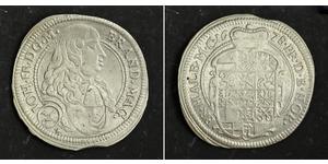 1/6 Thaler Principality of Ansbach (1398–1792) 銀 John Frederick, Margrave of Brandenburg-Ansbach (1654 – 1686)