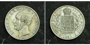 1/6 Талер Королівство Ганновер (1814 - 1866) Срібло Георг V (король Ганновера) (1819 - 1878)