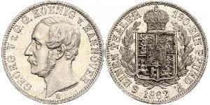 1/6 Талер Королівство Ганновер (1814 - 1866) Срібло Георг V (король Ганновера) (1819 - 1878)