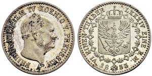 1/6 Талер Королівство Пруссія (1701-1918) Срібло Фрідріх Вільгельм IV (1795 - 1861)