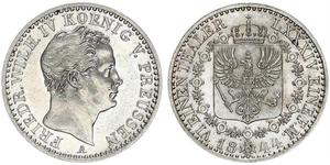 1/6 Талер Королівство Пруссія (1701-1918) Срібло Фрідріх Вільгельм IV (1795 - 1861)