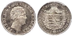 1/6 Талер Королівство Саксонія (1806 - 1918) Срібло Фрідріх Август II (король Саксонії)