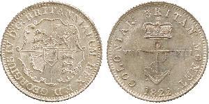 1/8 Dollar 大英帝国 銀 喬治四世 (1762-1830)