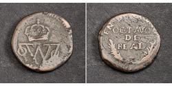 1/8 Real Vizekönigreich Neuspanien (1519 - 1821) Kupfer 