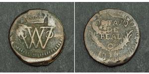 1/8 Real Vizekönigreich Neuspanien (1519 - 1821) Kupfer 