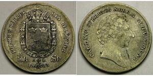 1/8 Riksdaler Suède Argent 