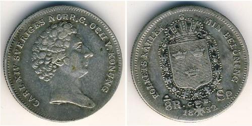1/8 Riksdaler Suecia Plata 