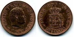 1/8 Tanga India portuguesa (1510-1961) Bronce 