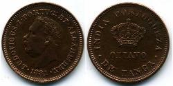 1/8 Tanga India portuguesa (1510-1961) Cobre 