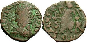 1 AE4 / 1 Фоллис Западная Римская империя (285-476) Бронза Флавий Иоанн (?-425)