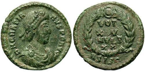 1 AE4 / 1 Фолліс Західна Римська імперія (285-476) Бронза Граціан  (359-383)