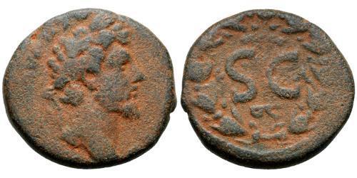 1 AE_ Impero romano (27BC-395) Bronzo Lucio Vero (130-169)