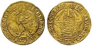 1 Angel Königreich England (927-1649,1660-1707) Gold Heinrich VIII (1491 - 1547)