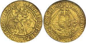 1 Angel Königreich England (927-1649,1660-1707) Gold Heinrich VIII (1491 - 1547)