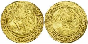 1 Angel Reino de Inglaterra (927-1649,1660-1707) Oro Isabel I (1533-1603)