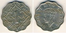 1 Anna Britisch-Indien (1858-1947) Kupfer/Nickel Georg VI (1895-1952)