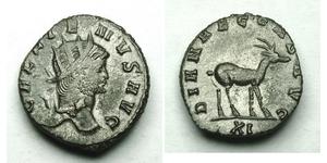 1 Antoninian Römische Kaiserzeit (27BC-395) Bronze Gallienus (218-268)