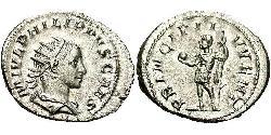 1 Antoninian Römische Kaiserzeit (27BC-395) Silber Philipp II (237-249)