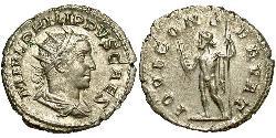1 Antoninian Römische Kaiserzeit (27BC-395) Silber Philipp II (237-249)