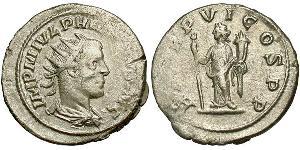1 Antoninian Römische Kaiserzeit (27BC-395) Silber Philipp II (237-249)