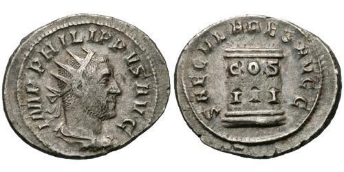 1 Antoninian Römische Kaiserzeit (27BC-395) Silber Philipp I (204-249)