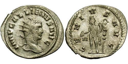 1 Antoninian Römische Kaiserzeit (27BC-395) Silber Gallienus (218-268)