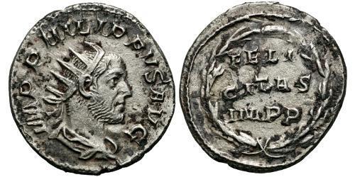 1 Antoninian Römische Kaiserzeit (27BC-395) Silber Philipp I (204-249)