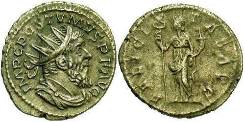 1 Antoniniano Impero delle Gallie (260-274) Argento Postumo (260-268)