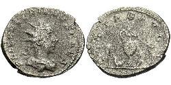 1 Antoniniano Impero romano (27BC-395) Argento Valeriano II (?-258)