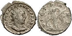 1 Antoniniano Impero romano (27BC-395) Argento Valeriano I (193-260)