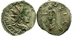 1 Antoniniano Impero romano (27BC-395) Argento Cornelio Salonino (242 - 260)