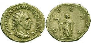 1 Antoniniano Impero romano (27BC-395) Argento Traiano Decio (201-251)