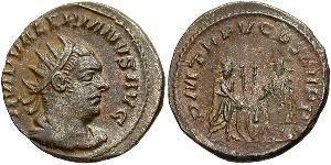 1 Antoniniano Impero romano (27BC-395) Argento Valeriano I (193-260)