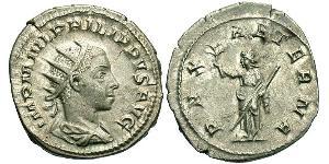 1 Antoniniano Impero romano (27BC-395) Argento Filippo II (237-249)