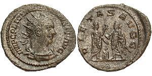1 Antoniniano Impero romano (27BC-395) Argento Valeriano I (193-260)
