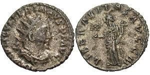 1 Antoniniano Impero romano (27BC-395) Argento Valeriano I (193-260)