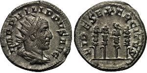 1 Antoniniano Impero romano (27BC-395) Argento Filippo I (204-249)