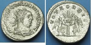 1 Antoniniano Impero romano (27BC-395) Argento Valeriano I (193-260)