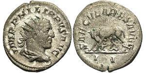 1 Antoniniano Impero romano (27BC-395) Argento Filippo I (204-249)