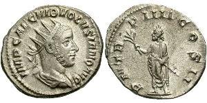 1 Antoniniano Impero romano (27BC-395) Argento Volusiano (235-253)